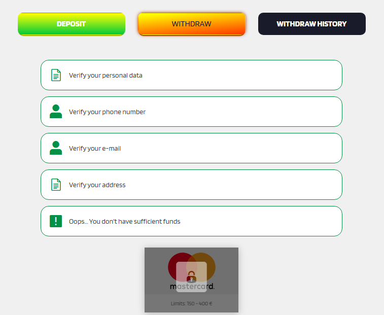 Lucky Barry casino withdrawal form